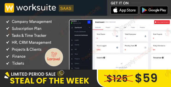 Worksuite Saas v5.5.05 - Project Management System - nulled