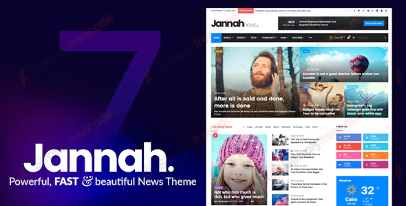 Jannah v7.6.0 - Newspaper Magazine News BuddyPress WordPress Theme Nulled