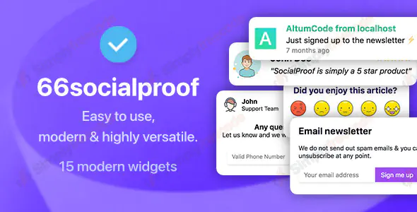 66socialproof v50.0.0 - Social Proof & FOMO Widgets Notifications (SAAS) - nulled