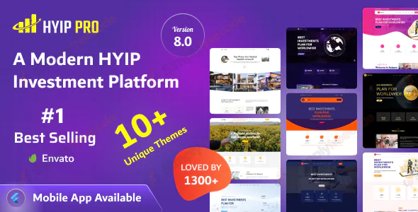 HYIP PRO v8.0 - A Modern HYIP Investment Platform