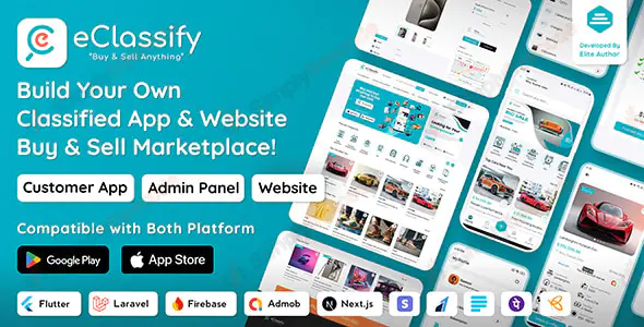 eClassify v2.7.0 - Classified Buy and Sell Marketplace Flutter App with Laravel Admin Panel - nulled