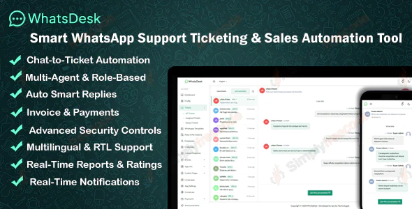WhatsDesk v1.0 – Smart WhatsApp Support Ticketing & Sales Automation Tool