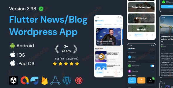 NewsPro v3.9.8 - Blog/News/Article App For Wordpress
